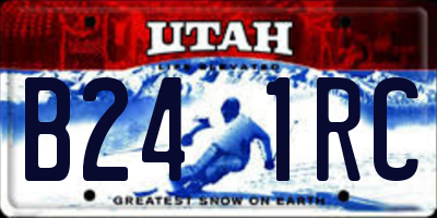 UT license plate B241RC