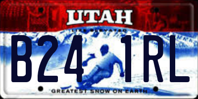 UT license plate B241RL