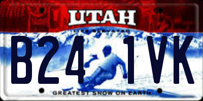 UT license plate B241VK