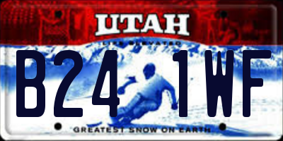 UT license plate B241WF