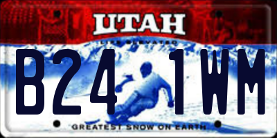 UT license plate B241WM