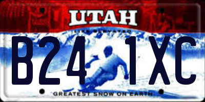 UT license plate B241XC