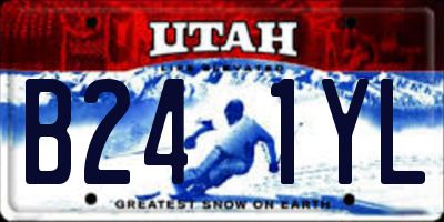 UT license plate B241YL