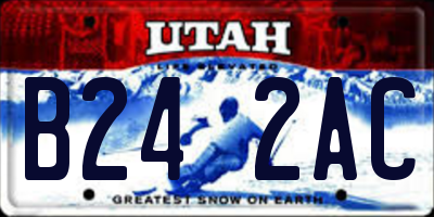 UT license plate B242AC