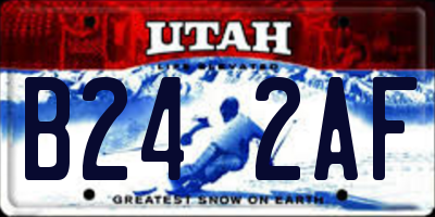 UT license plate B242AF
