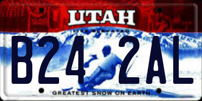 UT license plate B242AL
