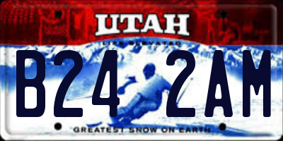 UT license plate B242AM