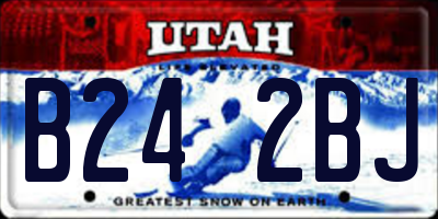 UT license plate B242BJ