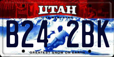 UT license plate B242BK