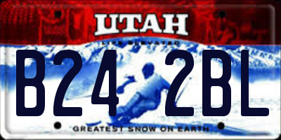 UT license plate B242BL