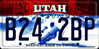 UT license plate B242BP