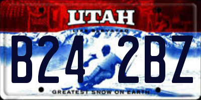 UT license plate B242BZ