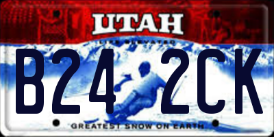 UT license plate B242CK