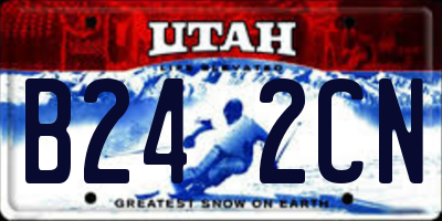 UT license plate B242CN