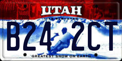 UT license plate B242CT