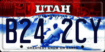 UT license plate B242CY