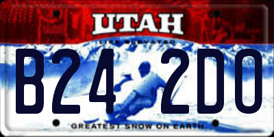 UT license plate B242DO