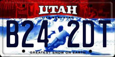 UT license plate B242DT