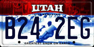 UT license plate B242EG