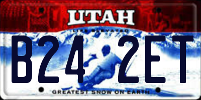 UT license plate B242ET