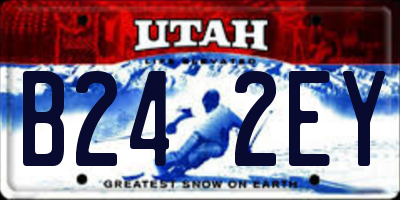 UT license plate B242EY