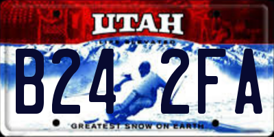 UT license plate B242FA
