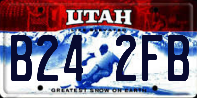 UT license plate B242FB