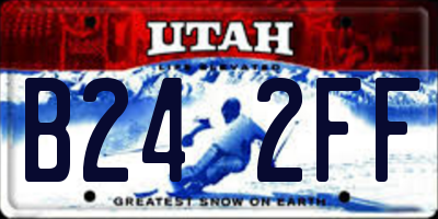 UT license plate B242FF
