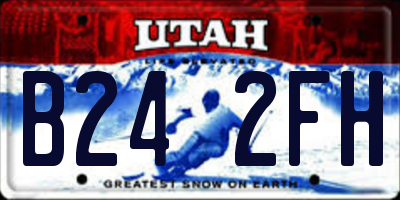 UT license plate B242FH