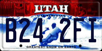 UT license plate B242FI
