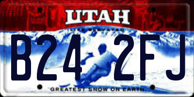 UT license plate B242FJ