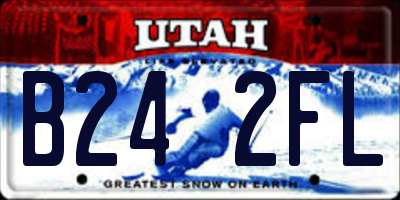 UT license plate B242FL