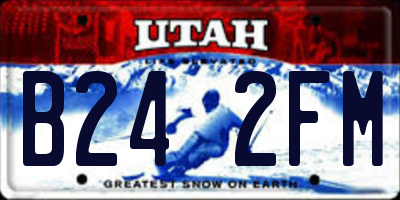 UT license plate B242FM