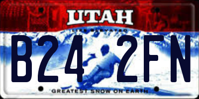 UT license plate B242FN