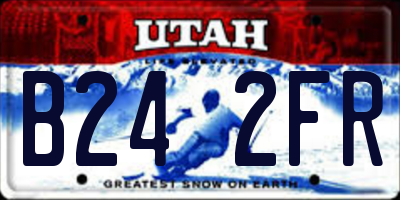 UT license plate B242FR
