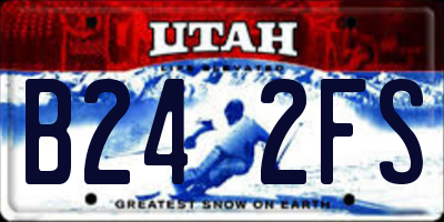 UT license plate B242FS