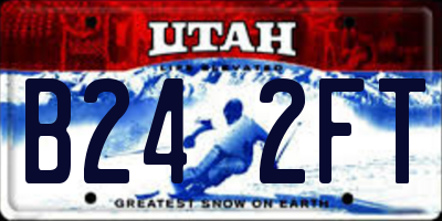 UT license plate B242FT