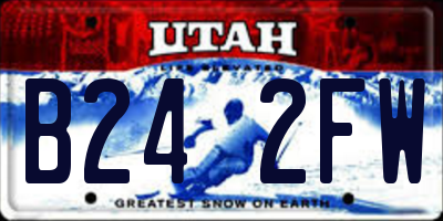 UT license plate B242FW