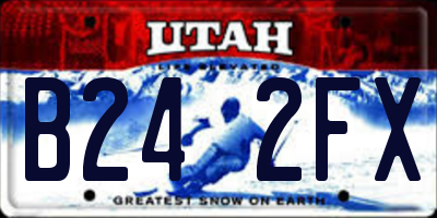 UT license plate B242FX