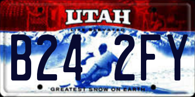 UT license plate B242FY