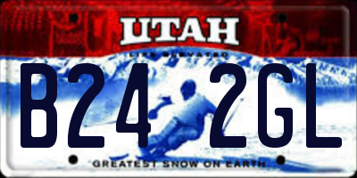 UT license plate B242GL