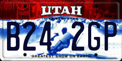 UT license plate B242GP