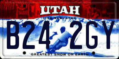 UT license plate B242GY