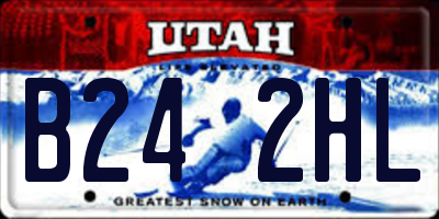 UT license plate B242HL