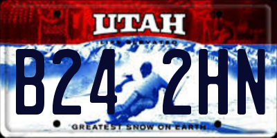 UT license plate B242HN