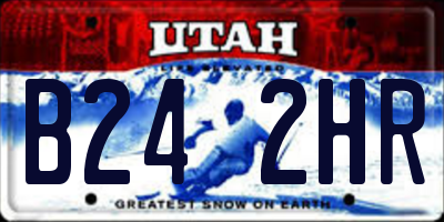 UT license plate B242HR