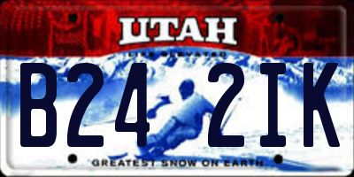 UT license plate B242IK