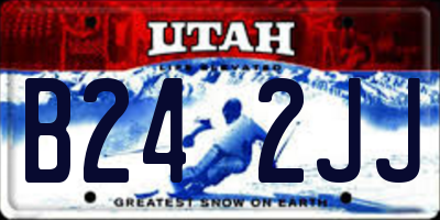 UT license plate B242JJ