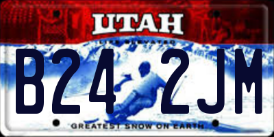 UT license plate B242JM