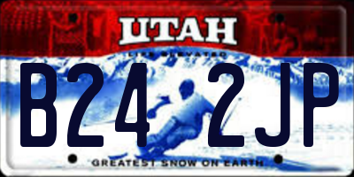 UT license plate B242JP